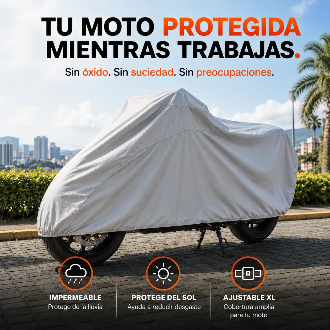 Cobertor XL para Moto — Protección Total contra el Clima y Robo 🏍️🛡️