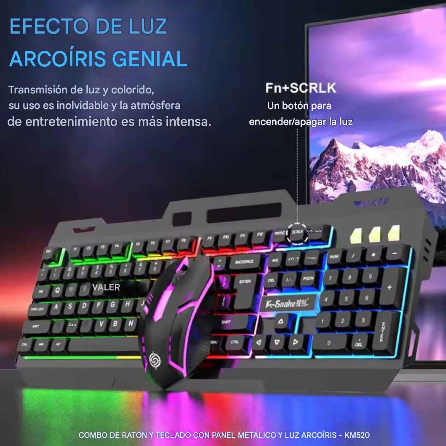 Combo Teclado Mecánico + Mouse Gamer RGB Precisión Y comodidad.⌨️