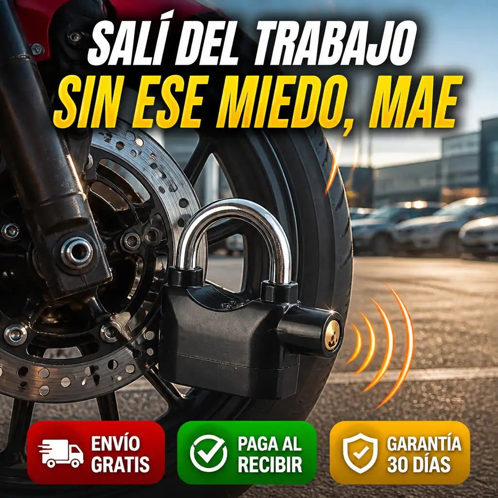 Candado Antirrobo con Alarma Anti-Ladrón 🏍️🔐