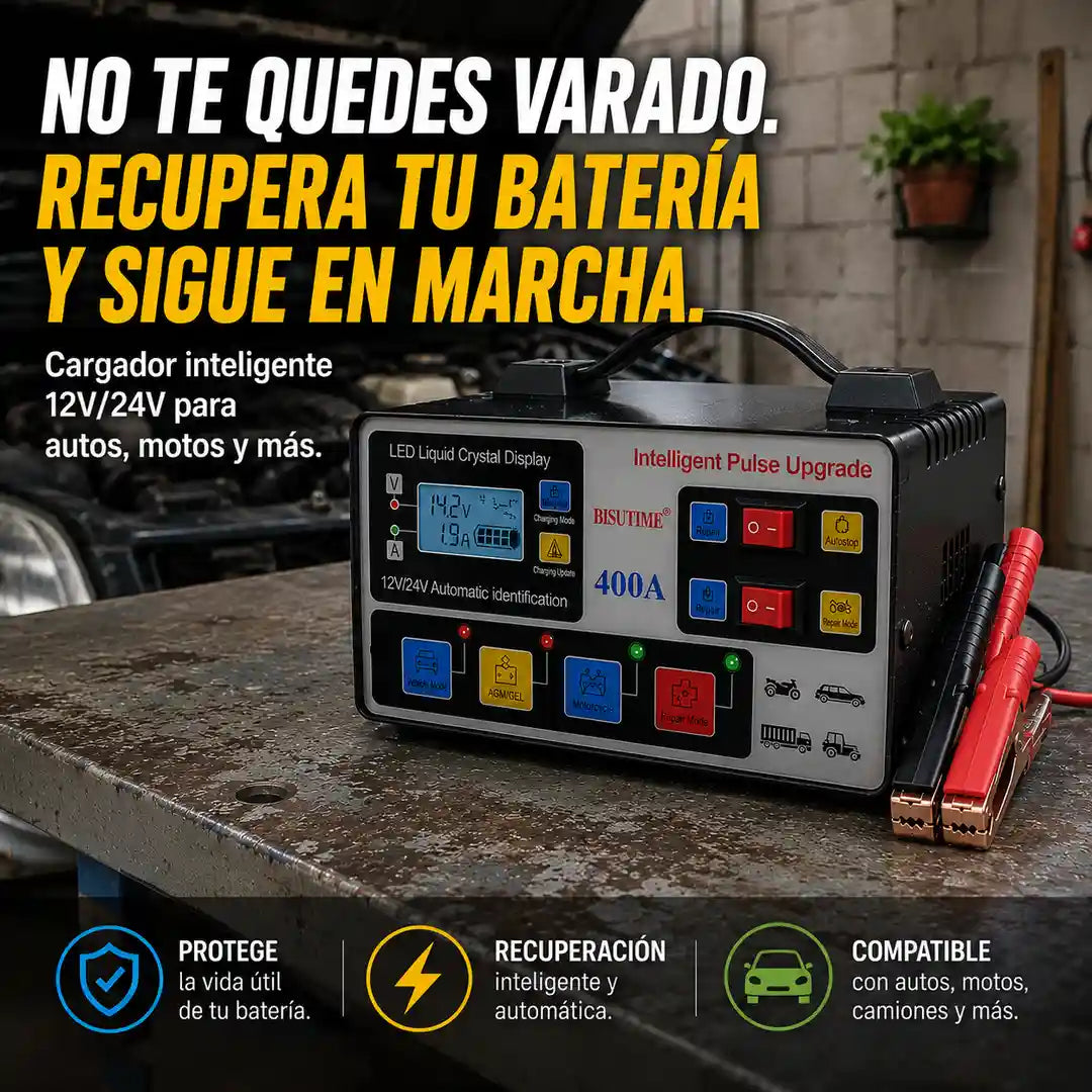 Cargador Inteligente 12V/24V | Preparación Para Cualquier Imprevisto