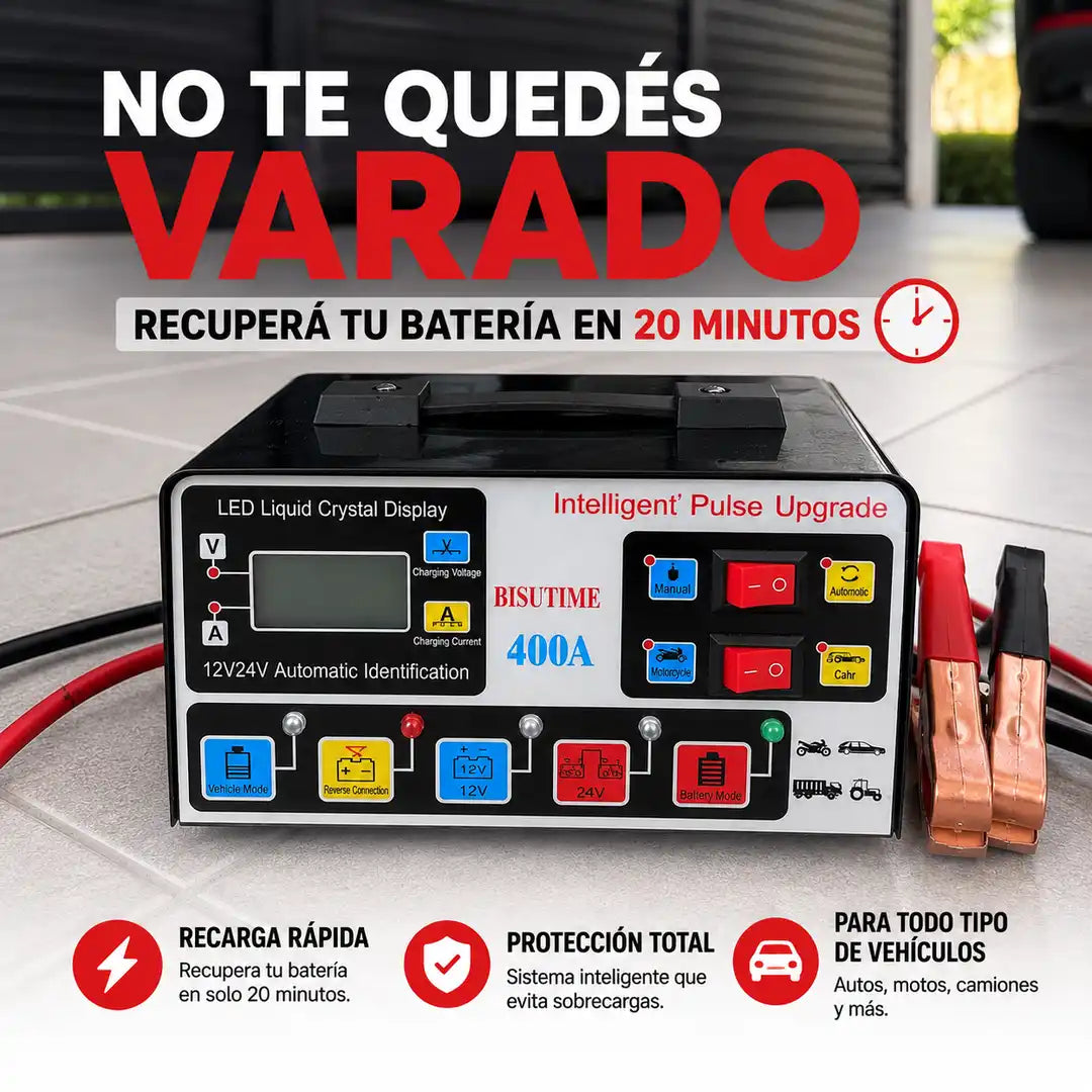 Cargador Inteligente 12V/24V | Preparación Para Cualquier Imprevisto