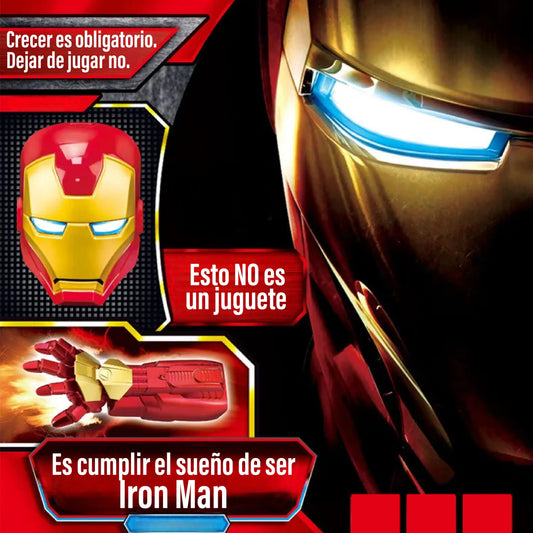 🦸‍♂️ GUANTE IRON MAN RECARGABLE + MÁSCARA