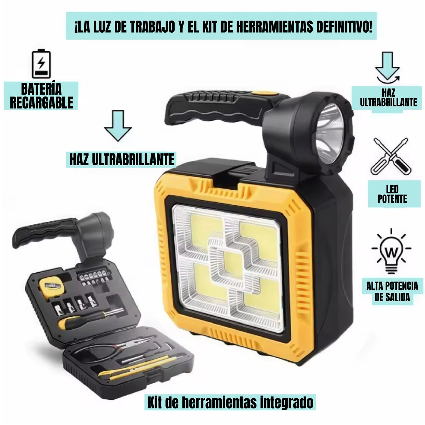 Linterna Solar con Herramientas