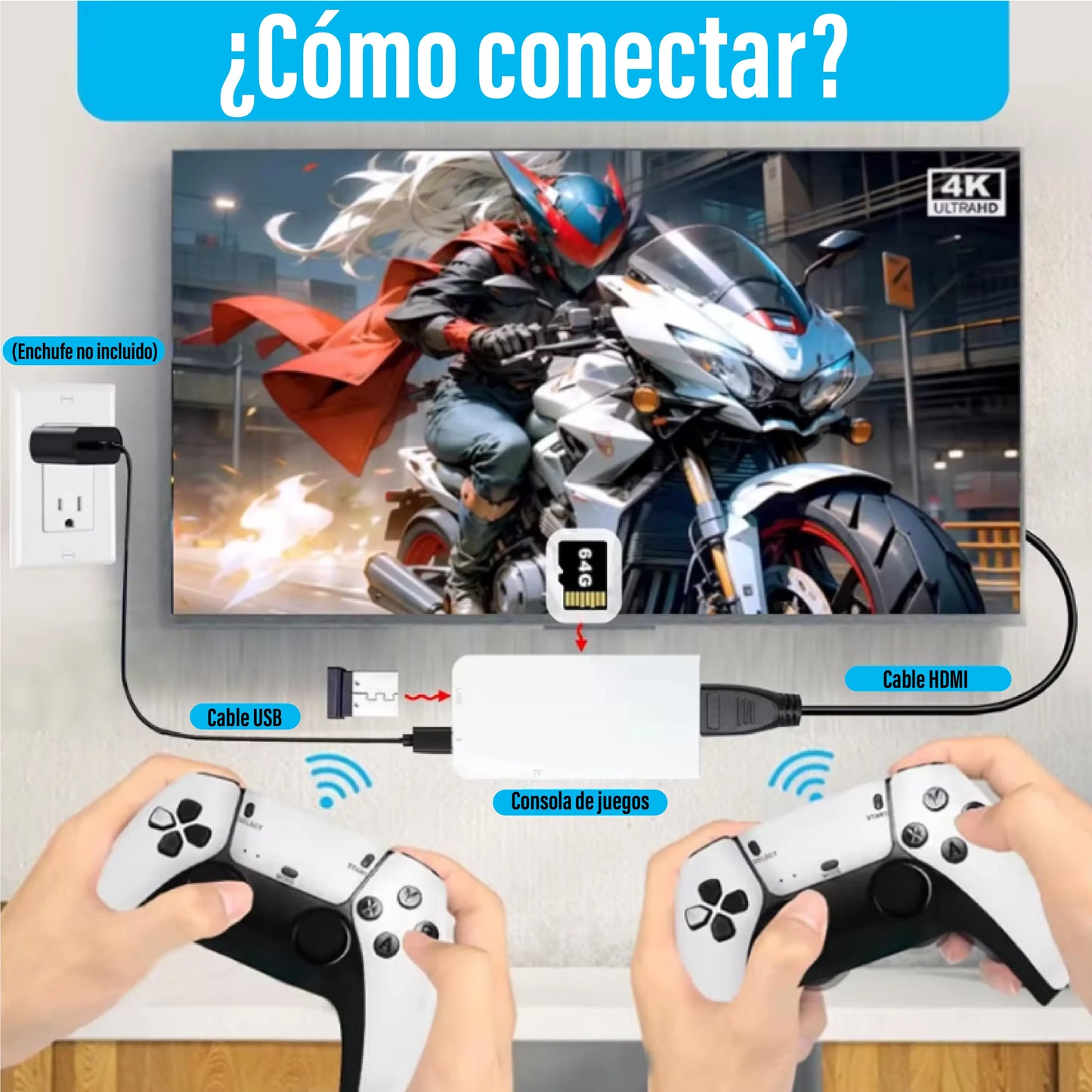 CONSOLA DE JUEGOS 2.4G DIVERSIÓN RETRO AL INSTANTE