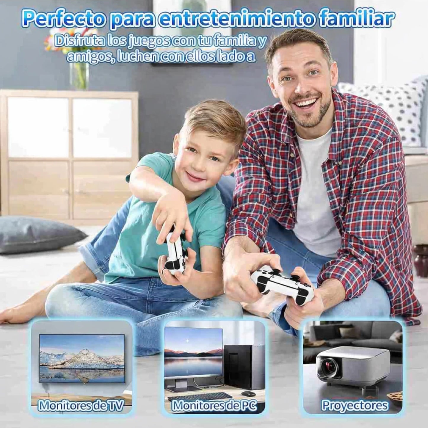 CONSOLA DE JUEGOS 2.4G DIVERSIÓN RETRO AL INSTANTE