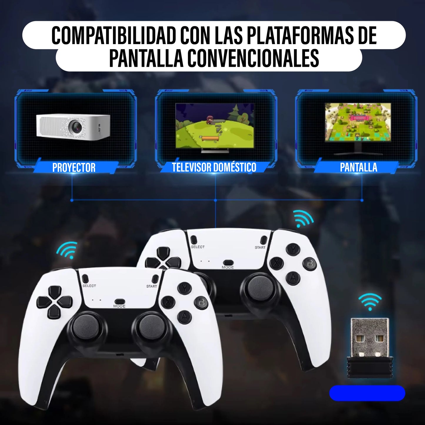 CONSOLA DE JUEGOS 2.4G DIVERSIÓN RETRO AL INSTANTE